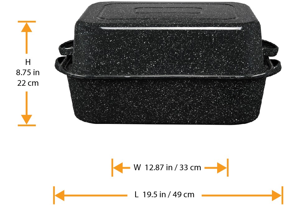 19.5-in Cast Iron Rectangular Roasting Pan