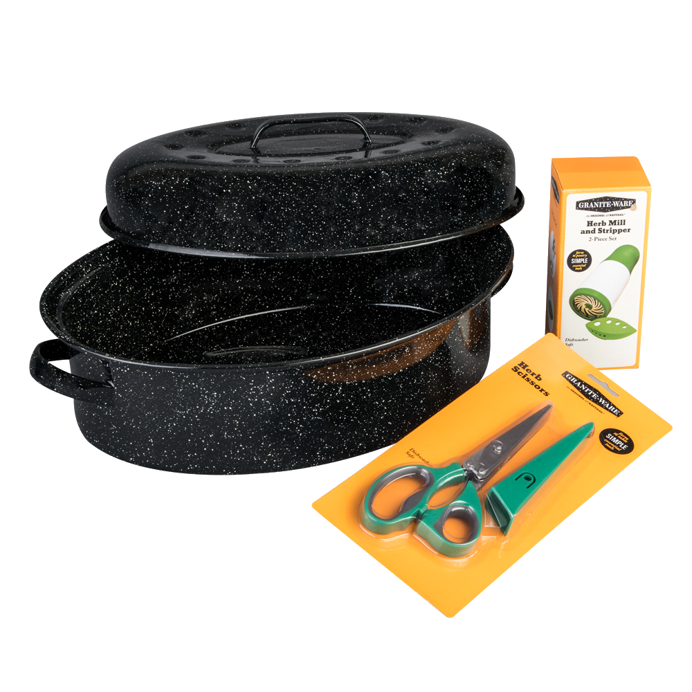 GraniteWare 18 In. Black Covered Oval Roaster Pan - Town Hardware & General  Store